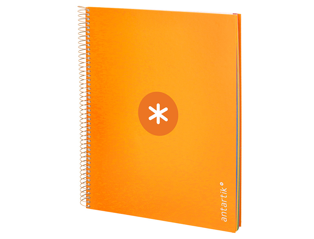 CADERNO ESPIRAL DIN A4 ANTARTIK CAPA FORRADA 120 F 100 GR PAUTADO 5 BANDAS COR MOSTARDA