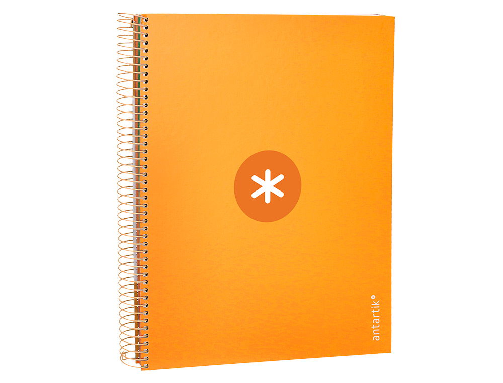 CADERNO ESPIRAL DIN A4 ANTARTIK CAPA FORRADA 120 F 100 GR PAUTADO 5 BANDAS COR MOSTARDA