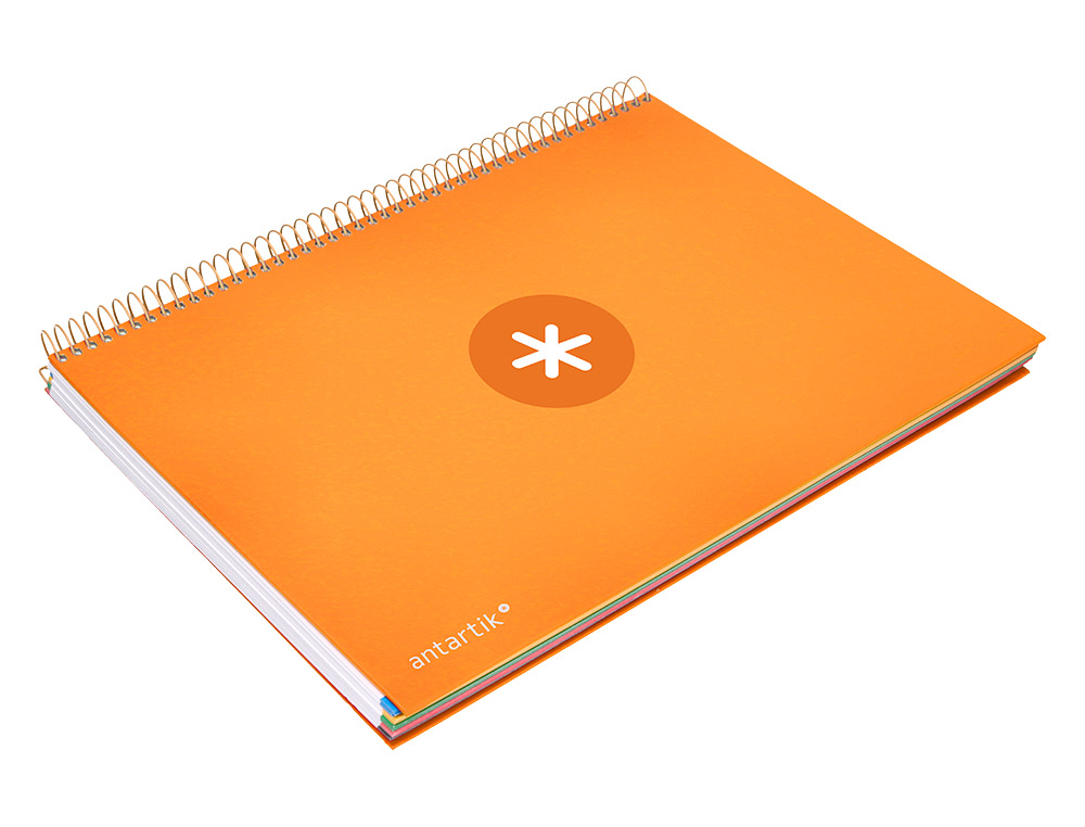CADERNO ESPIRAL DIN A4 ANTARTIK CAPA FORRADA 120 F 100 GR PAUTADO 5 BANDAS COR MOSTARDA