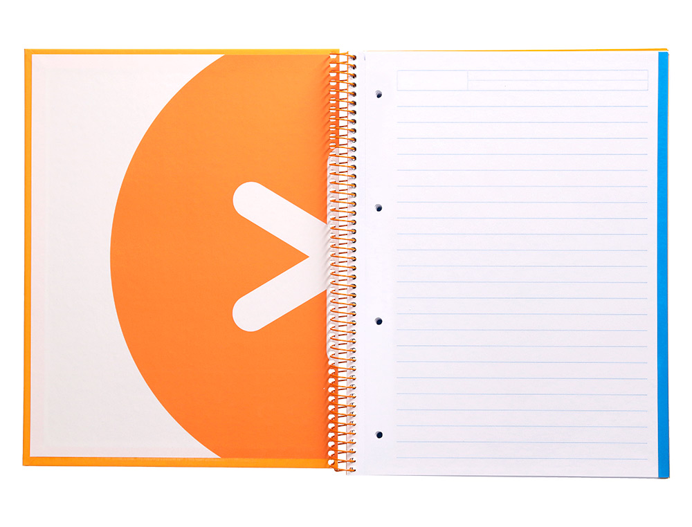 CADERNO ESPIRAL DIN A4 ANTARTIK CAPA FORRADA 120 F 100 GR PAUTADO 5 BANDAS COR MOSTARDA