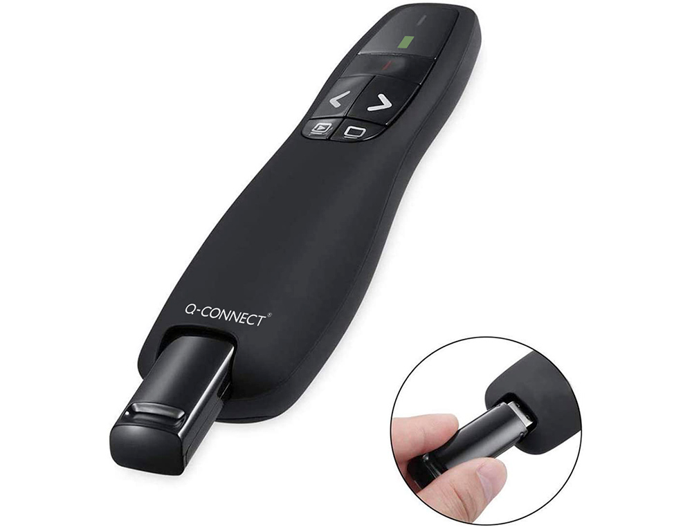 PONTEIRO LASER Q-CONNECT PARA APRESENTACOES 5 BOTOES ALCANCE 20 MT MICRO USB
