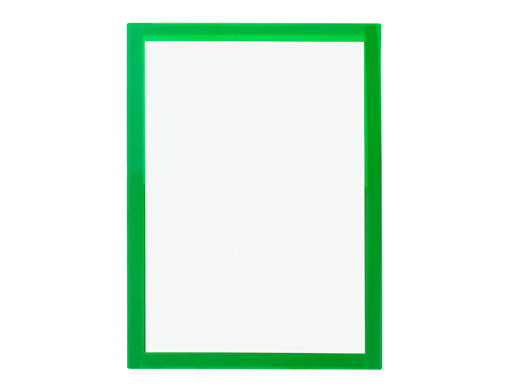 MOLDURA PORTA ANUNCIOS LIDERPAPEL MAGNETICA DIN A4 SUPORTE ADESIVO REMOVIVEL COR VERDE