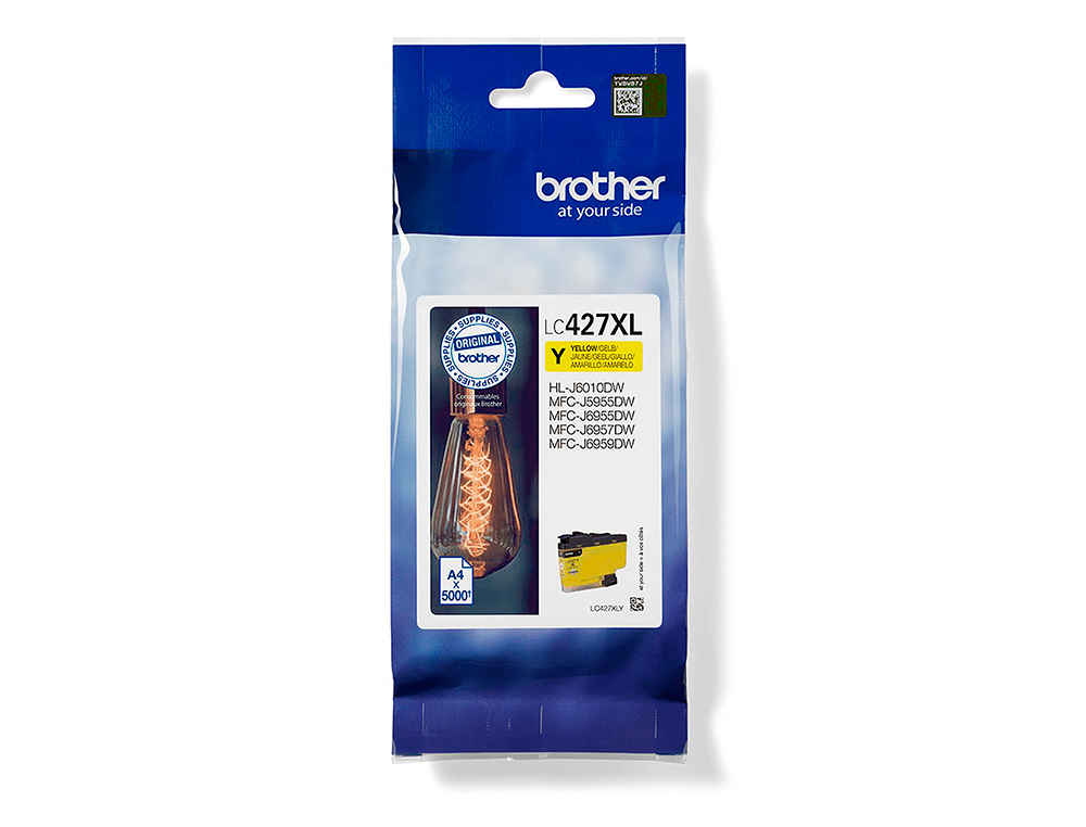 TINTEIRO BROTHER LC427XLY MFCJ5955DW / 6955DW GRANDE CAPACIDADE AMARELO 5000 PAGINAS