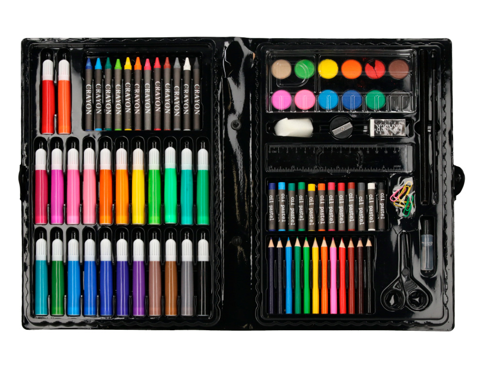 SET DE PINTURA LIDERPAPEL PLASTICO 86 PECAS 34X23X3,2 CM