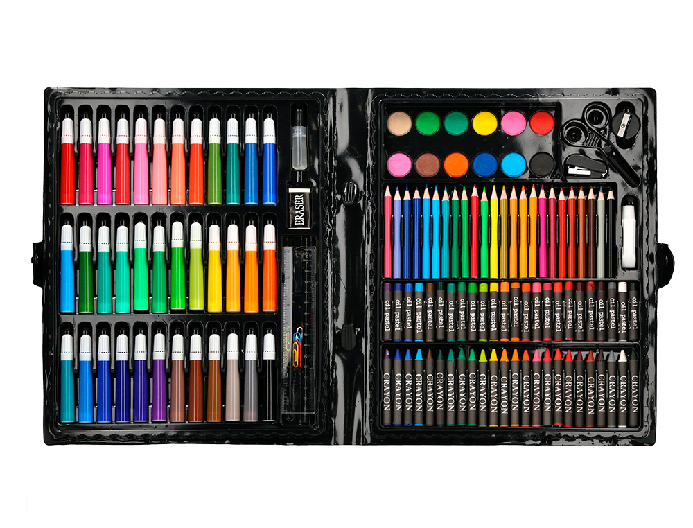 SET DE PINTURA LIDERPAPEL PLASTICO 150 PECAS 36X31X4 CM