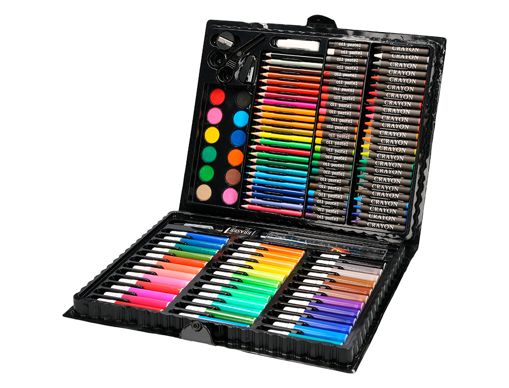 SET DE PINTURA LIDERPAPEL PLASTICO 150 PECAS 36X31X4 CM