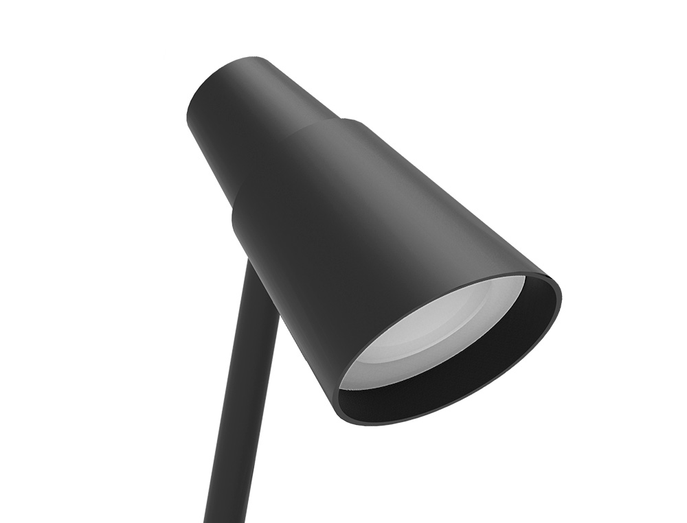 CANDEEIRO DE ESCRITORIO Q-CONNECT SECRETARIA ABS TATIL 6W 32 LED 360LM COR PRETO