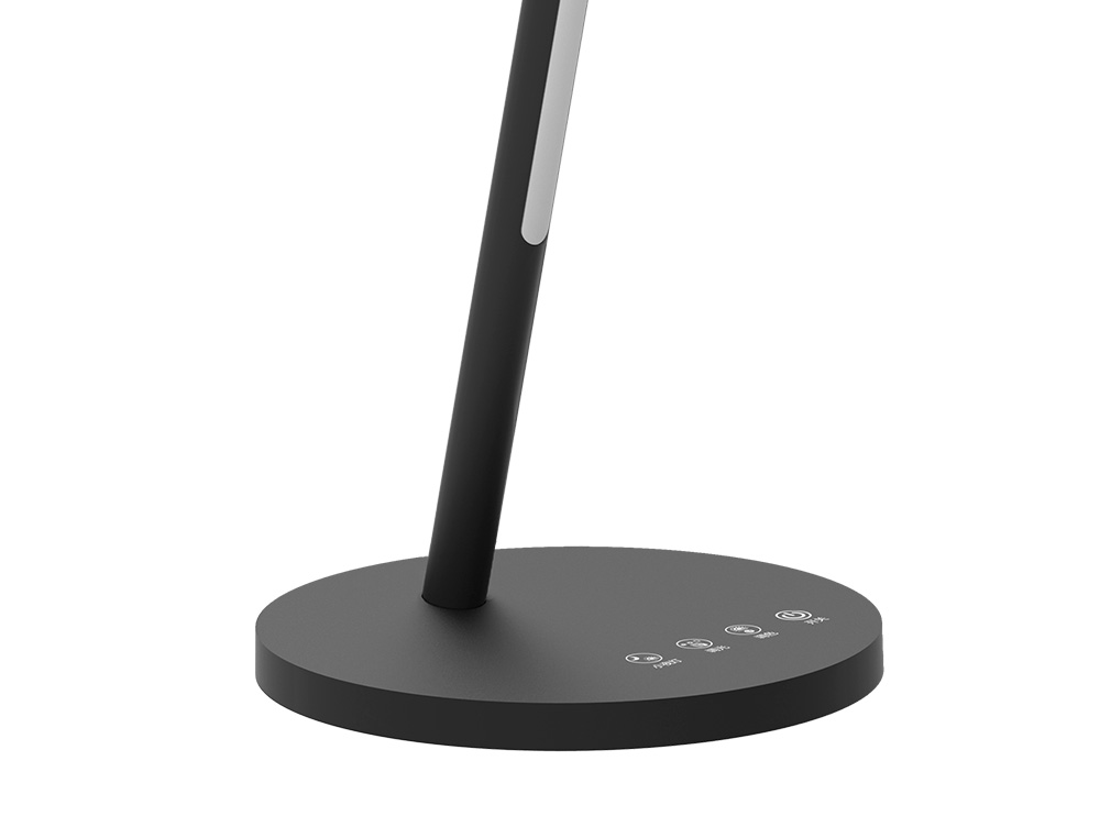 CANDEEIRO DE ESCRITORIO Q-CONNECT SECRETARIA ABS TATIL 6W 32 LED 360LM COR PRETO