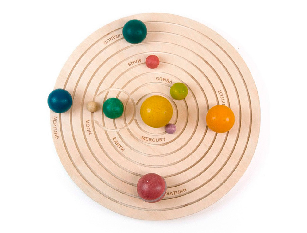 JOGO DIDATICO ANDREUTOYS SISTEMA SOLAR 3D MADEIRA