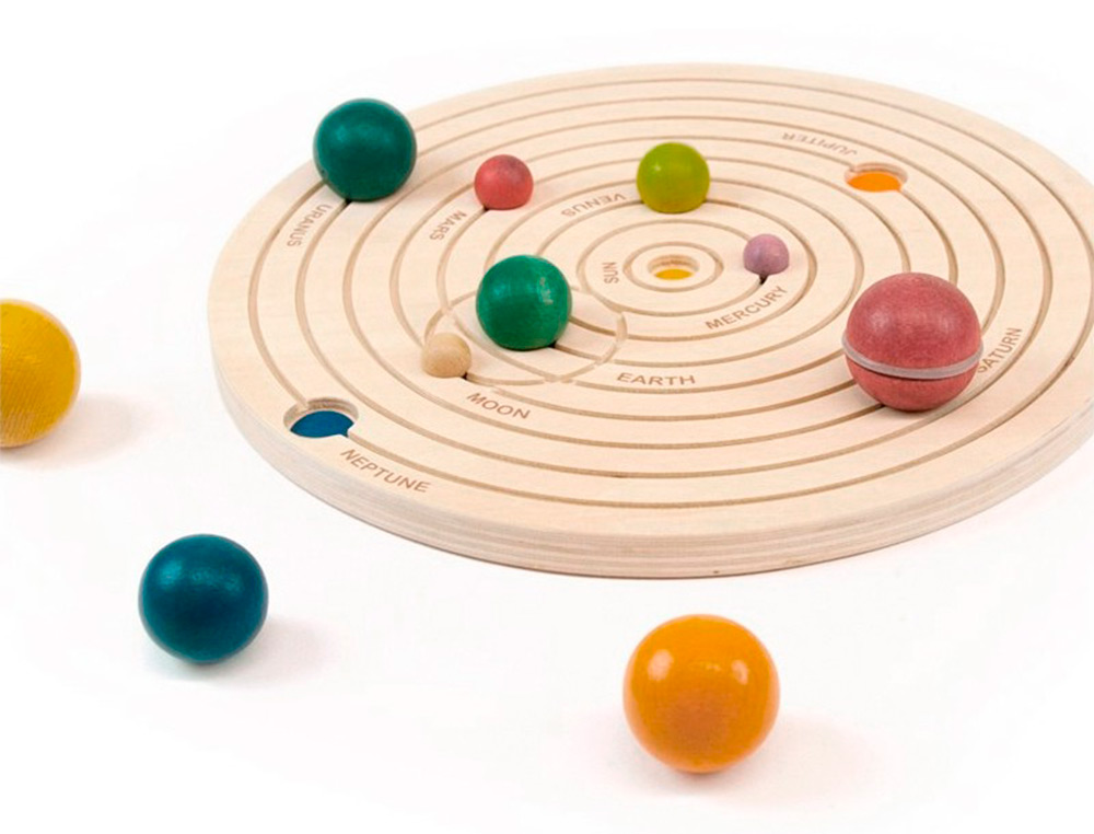 JOGO DIDATICO ANDREUTOYS SISTEMA SOLAR 3D MADEIRA