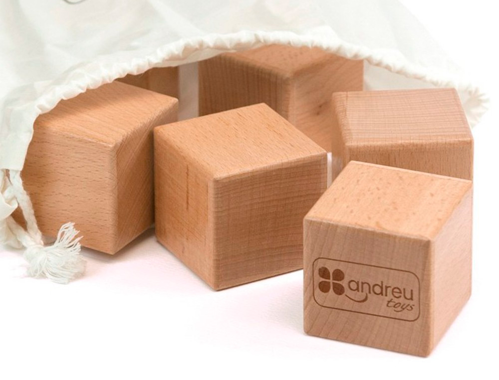 JOGO DIDATICO ANDREUTOYS 10 CUBOS SENSORIAIS COM SOM MADEIRA