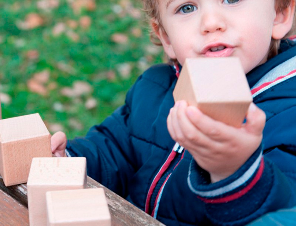 JOGO DIDATICO ANDREUTOYS 10 CUBOS SENSORIAIS COM SOM MADEIRA