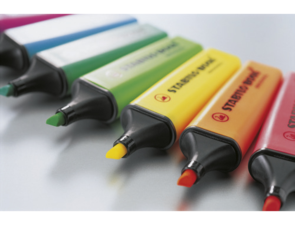MARCADOR FLUORESCENTE STABILO BOSS 70 ARTY LINE CORES FRIOS ESTOJO CARTAO DE 10 UNIDADES CORES