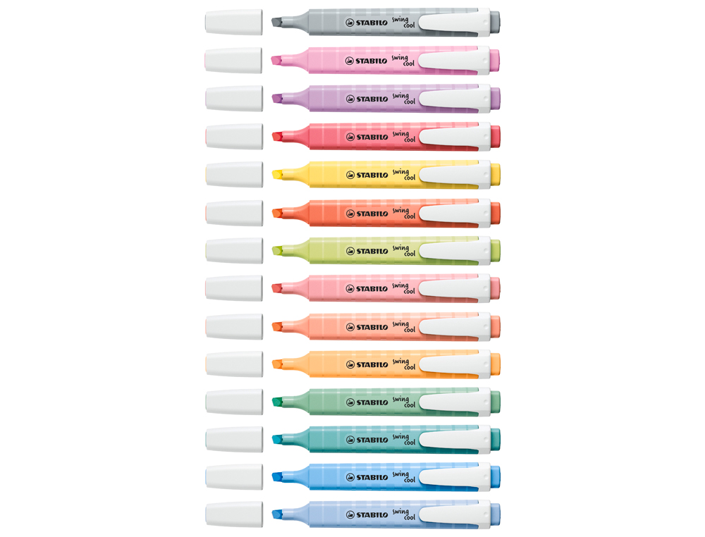 MARCADOR FLUORESCENTE STABILO SWING COOL PASTEL ESTOJO DE 4 UNIDADES CORES SORTIDAS