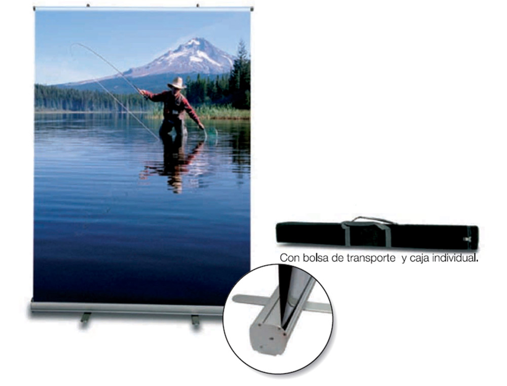 EXPOSITOR YOSAN ROLL UP ALUMINIO 1 FACE LARGURA 85 CM ALTURA 200 CM