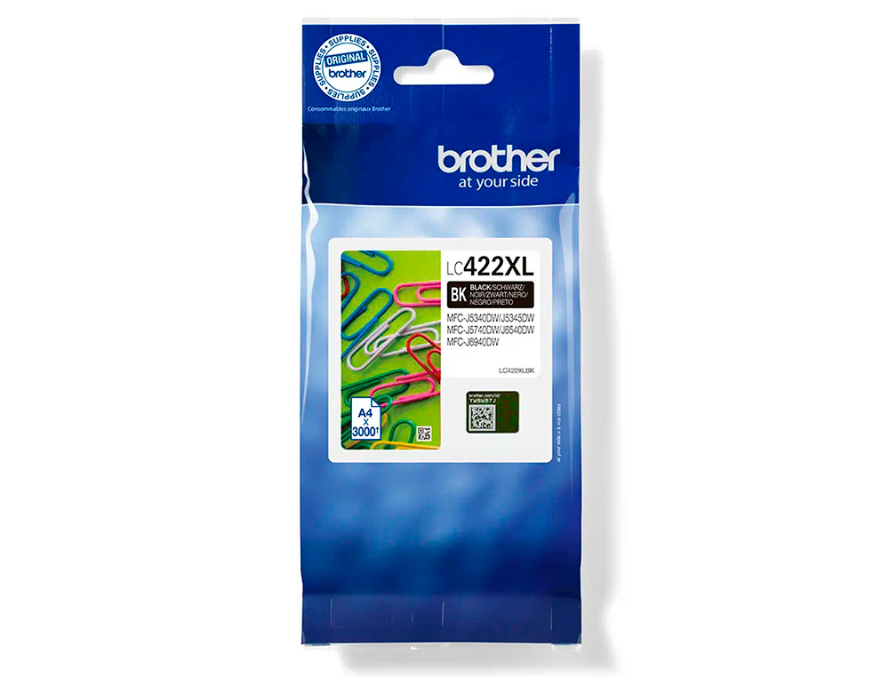 TINTEIRO BROTHER LC-422XLBK PRETO MFC-J5340DW / MFC-J5740DW / MFC-J6540DW / MFC-J6940DW 3000 PAGINAS