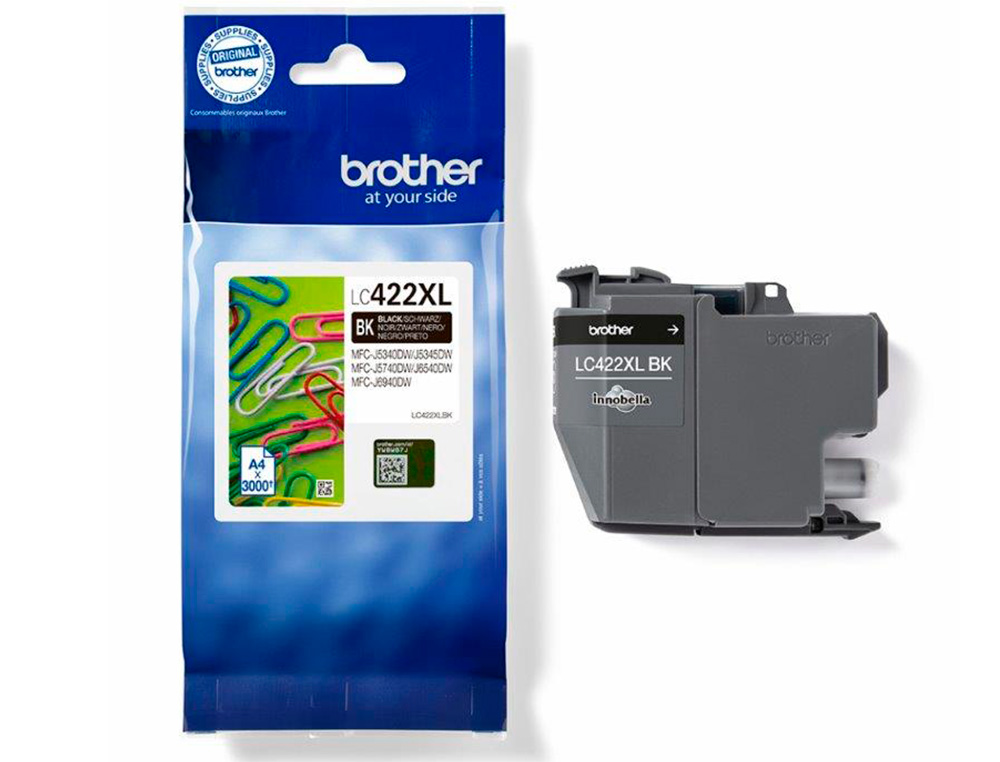 TINTEIRO BROTHER LC-422XLBK PRETO MFC-J5340DW / MFC-J5740DW / MFC-J6540DW / MFC-J6940DW 3000 PAGINAS