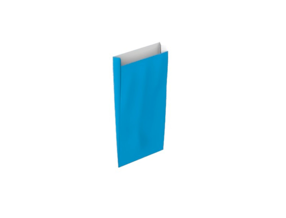 ENVELOPE BASIKA CELULOSE CELESTE COM FOLE XXS 100X200X30 MM PACK DE 25 UNIDADES