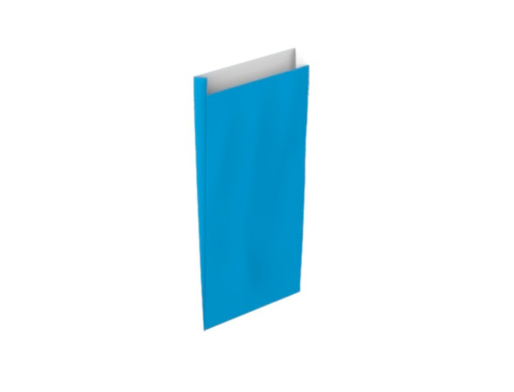 ENVELOPE BASIKA CELULOSE CELESTE COM FOLE XS 120X250X30 MM PACK DE 25 UNIDADES