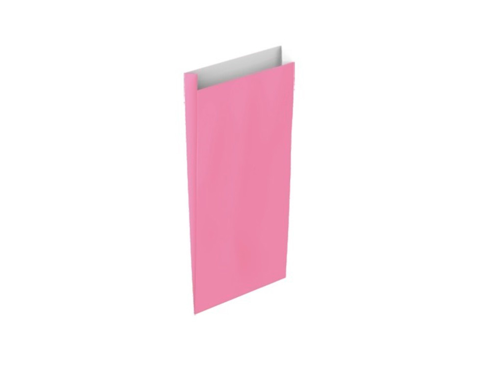 ENVELOPE BASIKA CELULOSE ROSA COM FOLE XS 120X250X30 MM PACK DE 25 UNIDADES