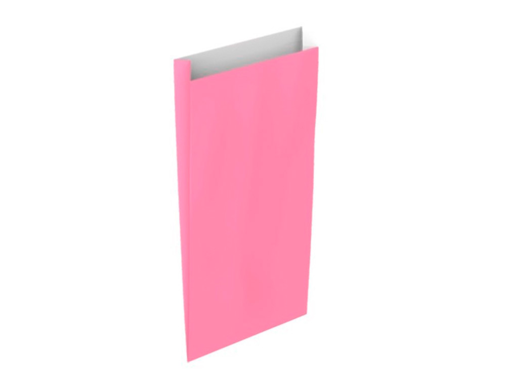 ENVELOPE BASIKA CELULOSE ROSA COM FOLE M 200X350X60 MM PACK DE 25 UNIDADES