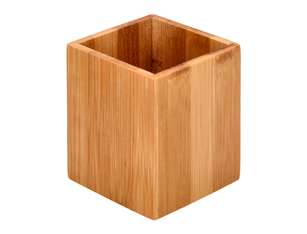 PORTA LAPIS LIDERPAPEL ECOUSE BAMBU 8X8X10 CM