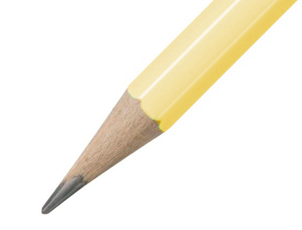 LAPIS DE GRAFITE STABILO SWANO COM BORRACHA MINA 2,2 MM DUREZA HB AMARELO PASTEL
