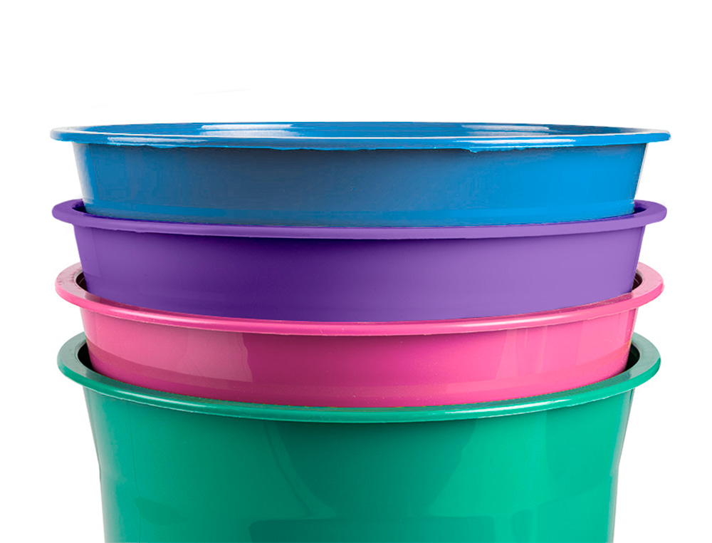 CESTO PLASTICO LIDERPAPEL ECOUSE 100% RECICLADO MENTA OPACO 13 LITROS
