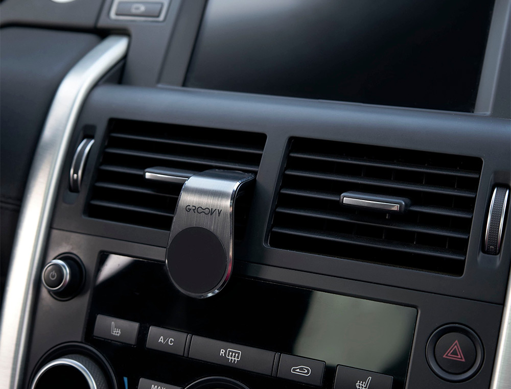 SUPORTE MOVEL PARA CARRO GROOVY UNIVERSAL MAGNETICO COR CINZA ESCURO