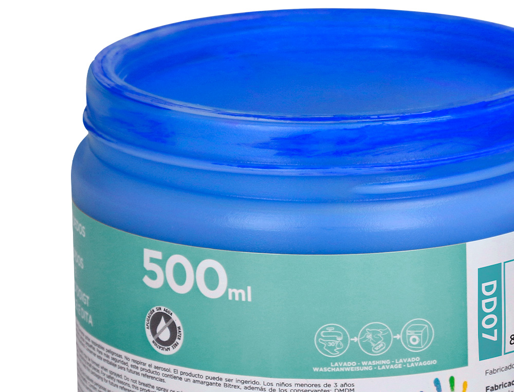 PINTURA A DEDOS LIDERPAPEL FRASCO DE 500 ML AZUL
