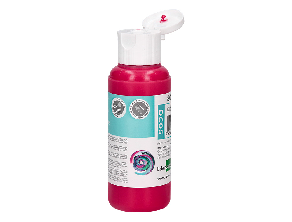 PINTURA ACRILICA LIDERPAPEL FRASCO DE 80 ML MAGENTA