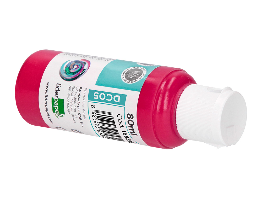 PINTURA ACRILICA LIDERPAPEL FRASCO DE 80 ML MAGENTA