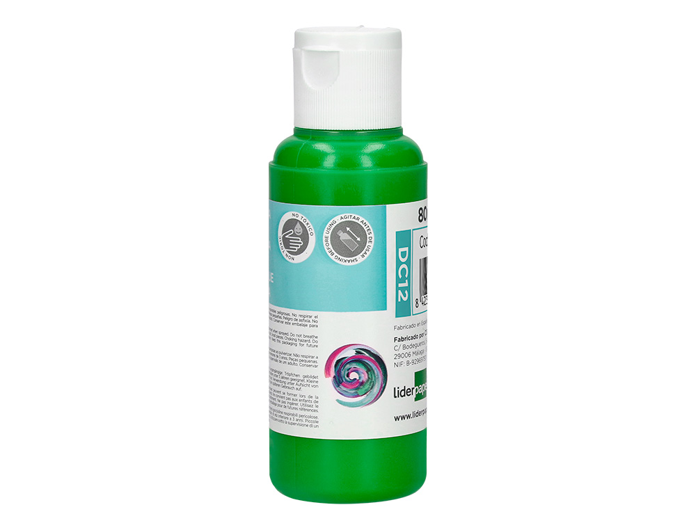 PINTURA ACRILICA LIDERPAPEL FRASCO DE 80 ML VERDE