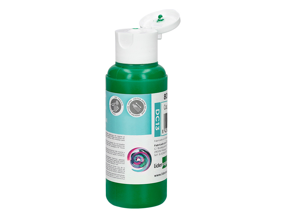 PINTURA ACRILICA LIDERPAPEL FRASCO DE 80 ML VERDE ESCURO