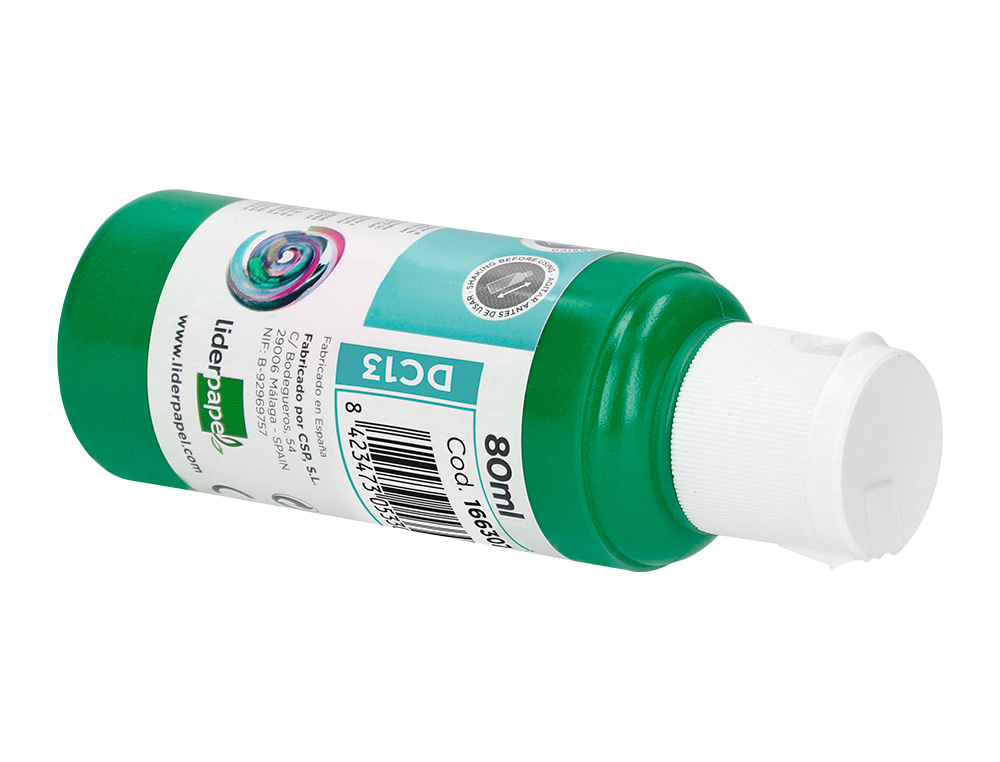 PINTURA ACRILICA LIDERPAPEL FRASCO DE 80 ML VERDE ESCURO