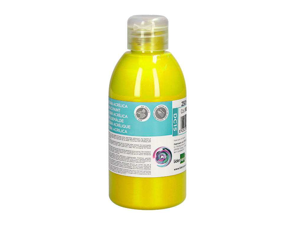 PINTURA ACRILICA LIDERPAPEL FRASCO DE 250 ML AMARELO