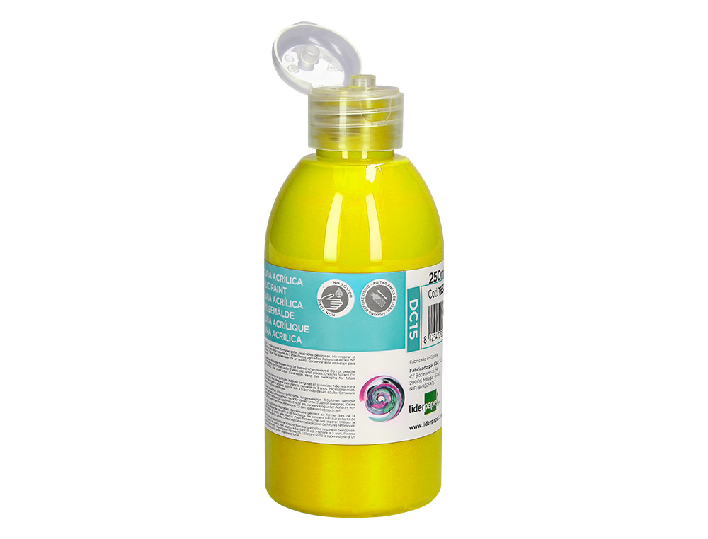 PINTURA ACRILICA LIDERPAPEL FRASCO DE 250 ML AMARELO
