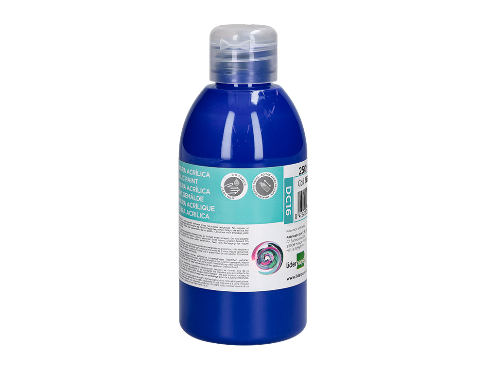 PINTURA ACRILICA LIDERPAPEL FRASCO DE 250 ML AZUL ULTRAMAR
