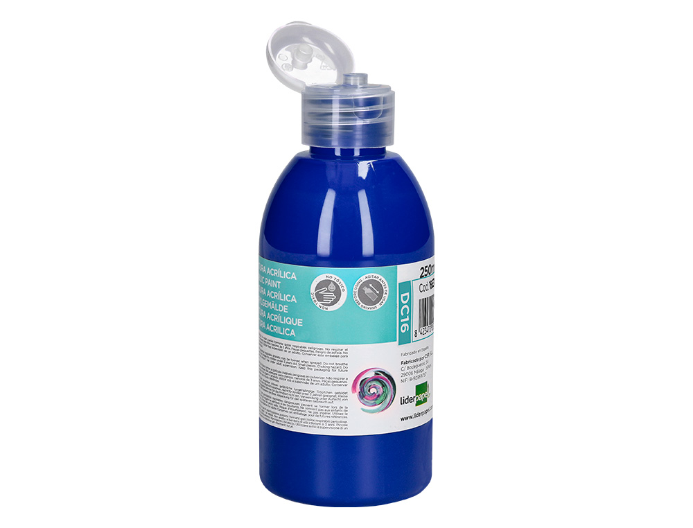 PINTURA ACRILICA LIDERPAPEL FRASCO DE 250 ML AZUL ULTRAMAR