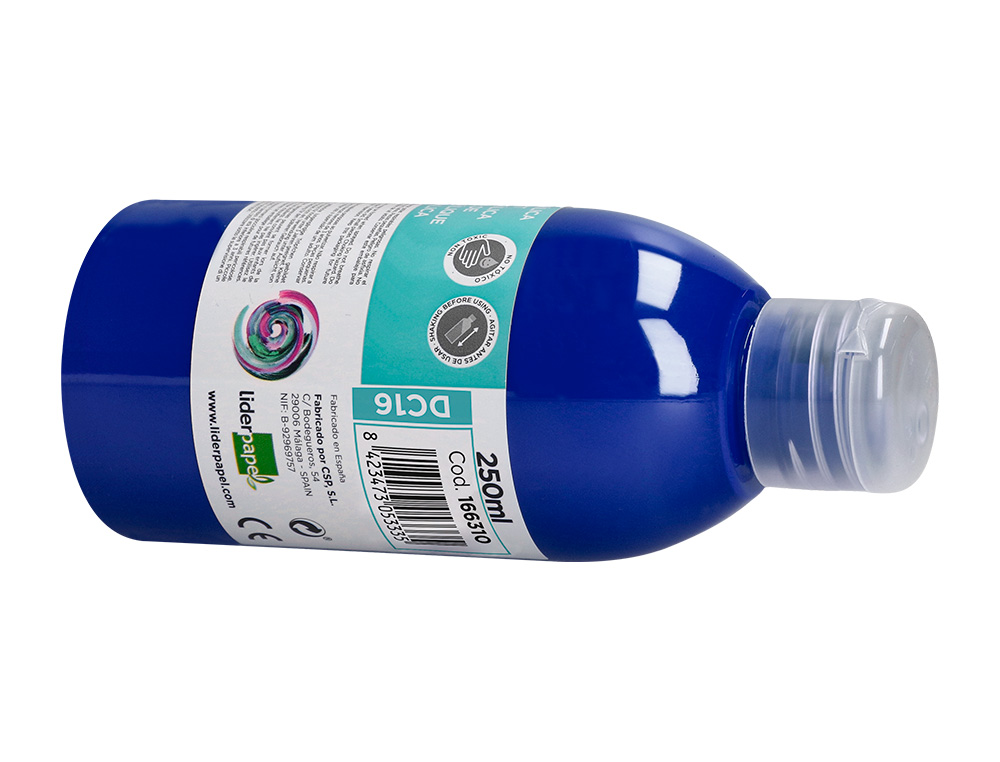 PINTURA ACRILICA LIDERPAPEL FRASCO DE 250 ML AZUL ULTRAMAR