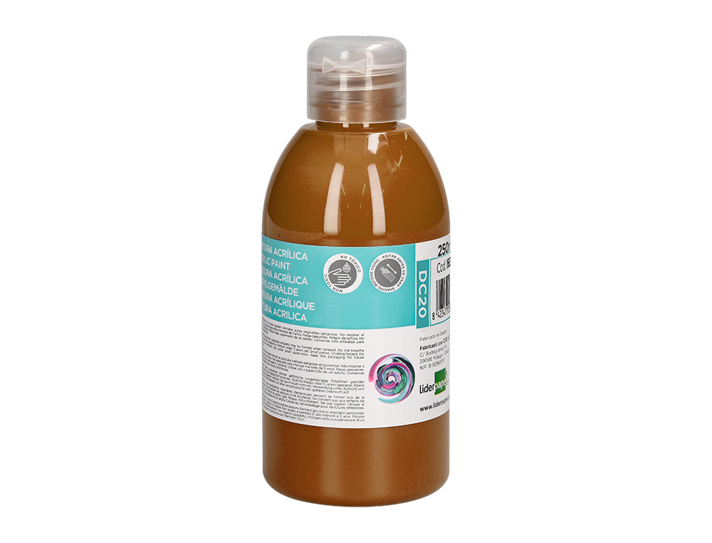 PINTURA ACRILICA LIDERPAPEL FRASCO DE 250 ML CASTANHO