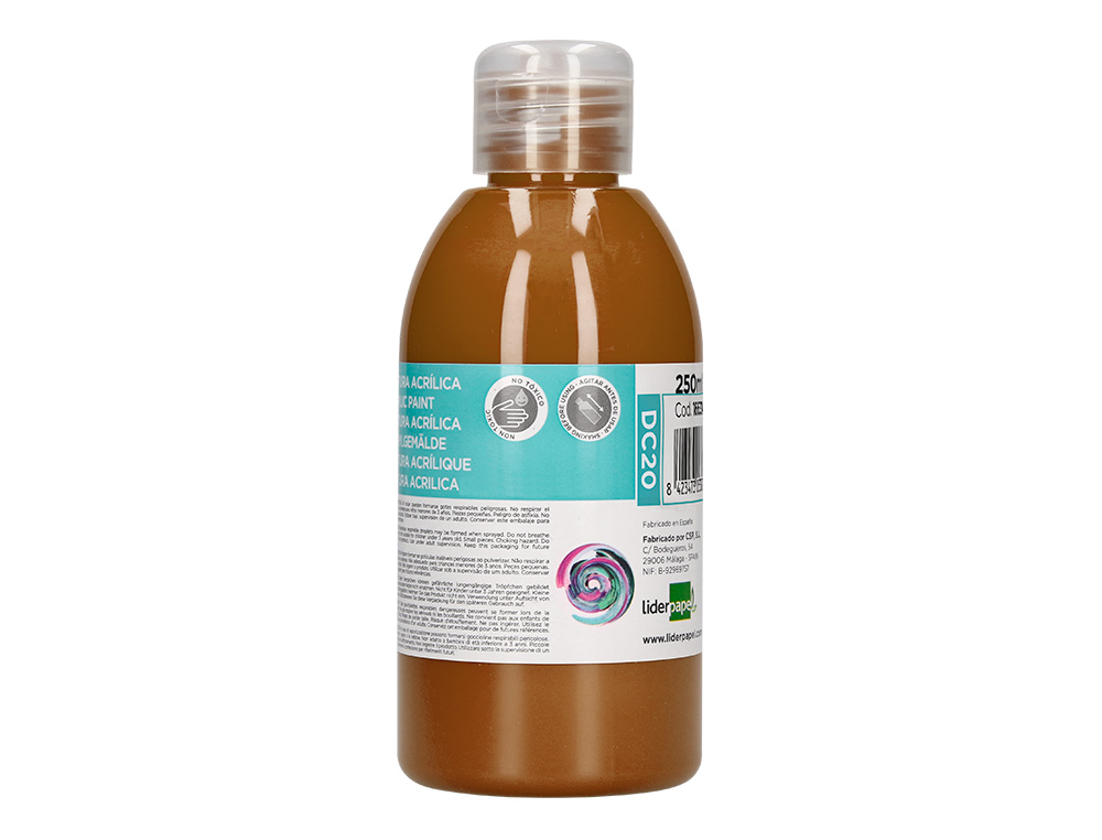 PINTURA ACRILICA LIDERPAPEL FRASCO DE 250 ML CASTANHO