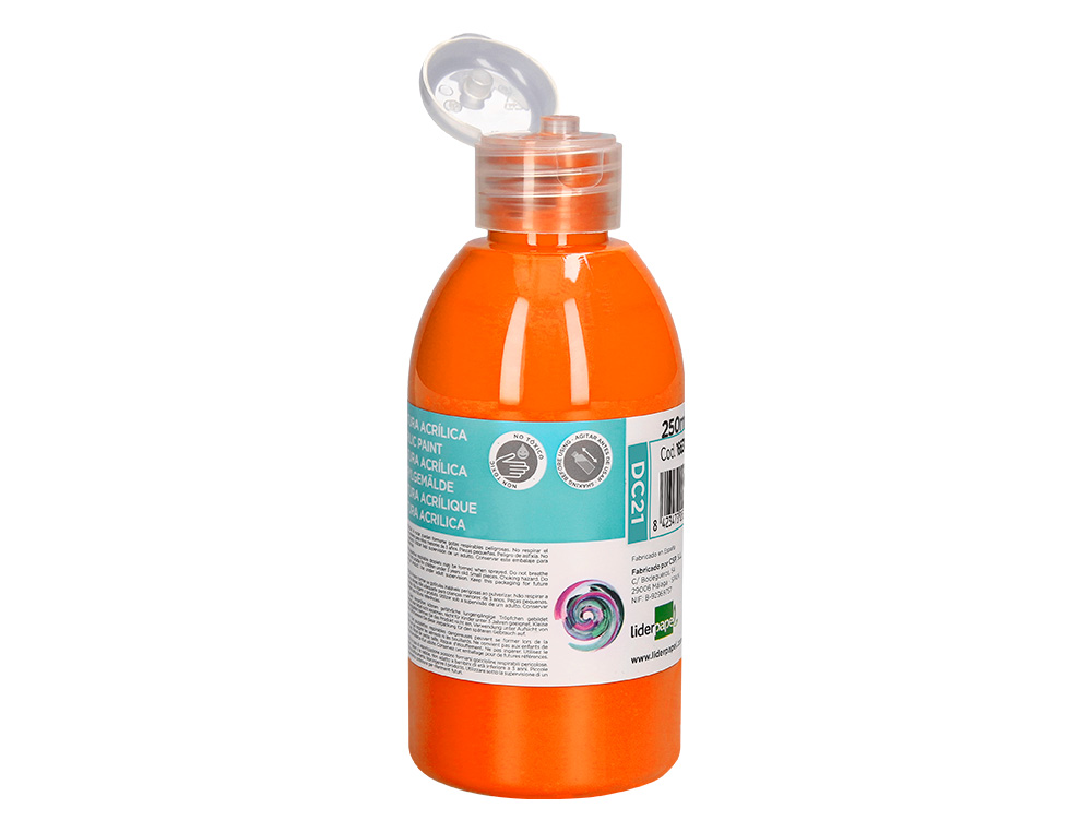 PINTURA ACRILICA LIDERPAPEL FRASCO DE 250 ML LARANJA