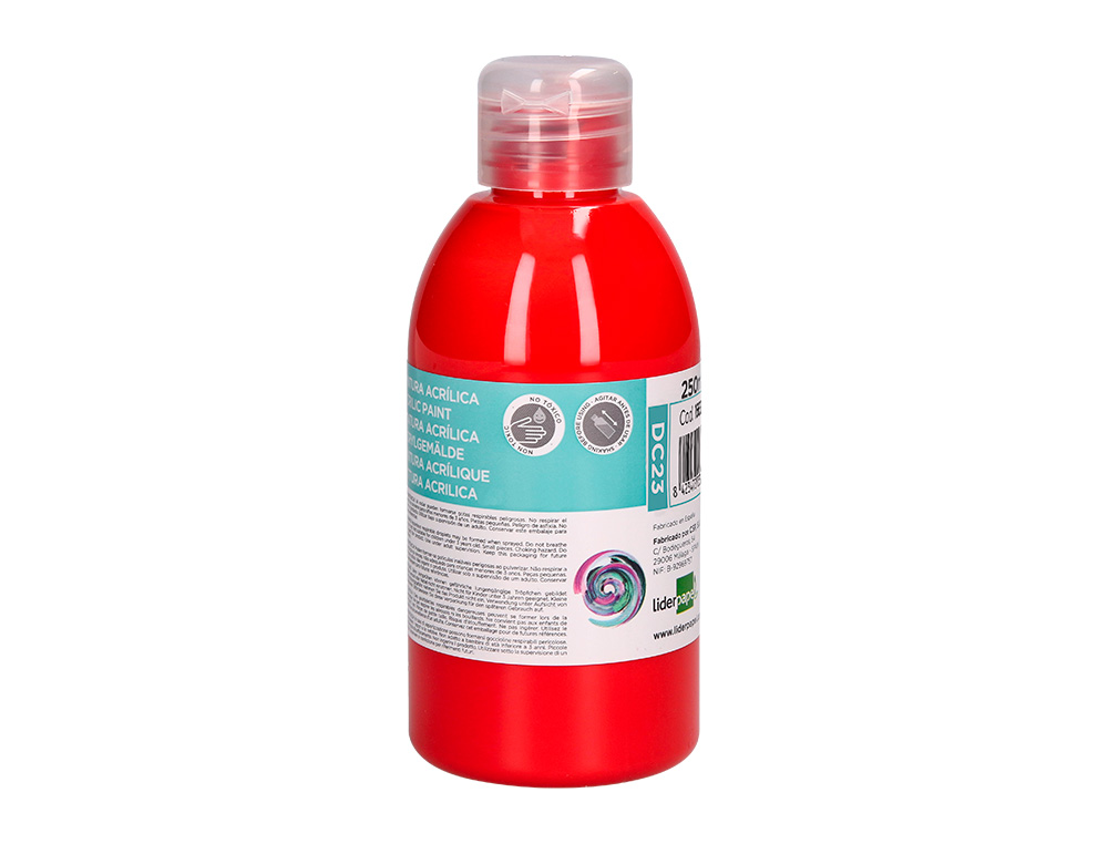 PINTURA ACRILICA LIDERPAPEL FRASCO DE 250 ML VERMELHO