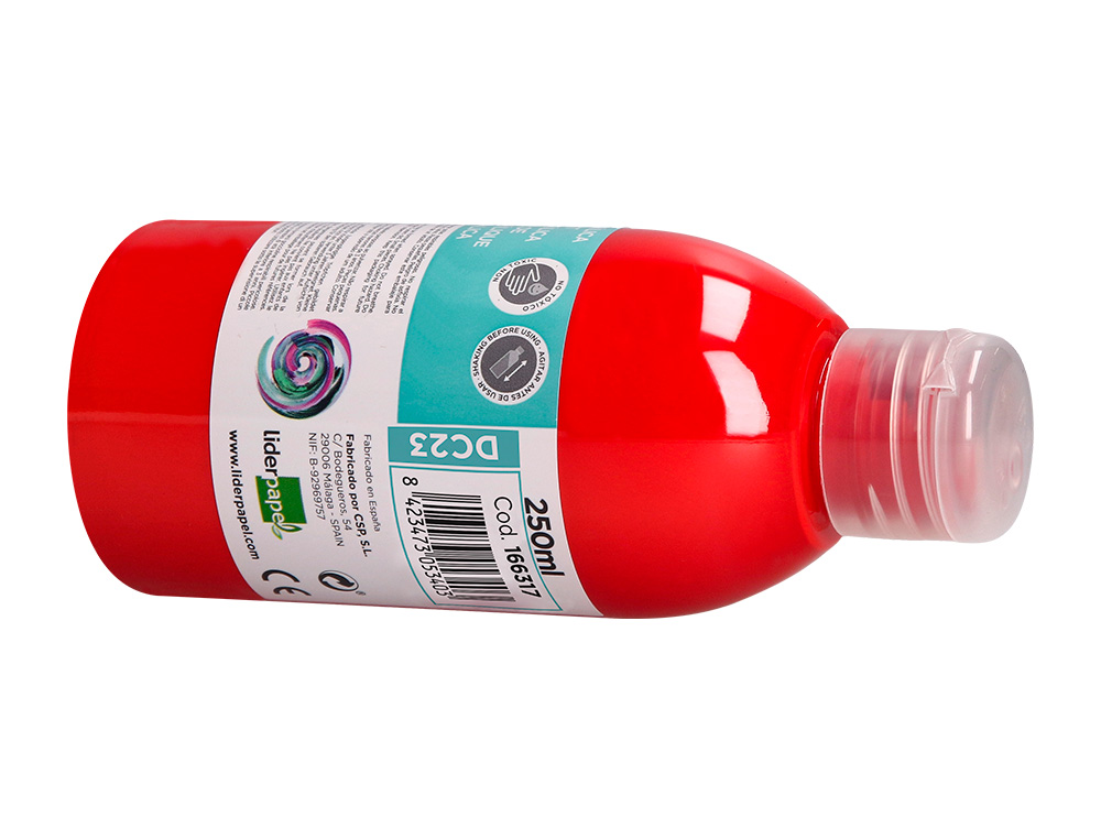 PINTURA ACRILICA LIDERPAPEL FRASCO DE 250 ML VERMELHO
