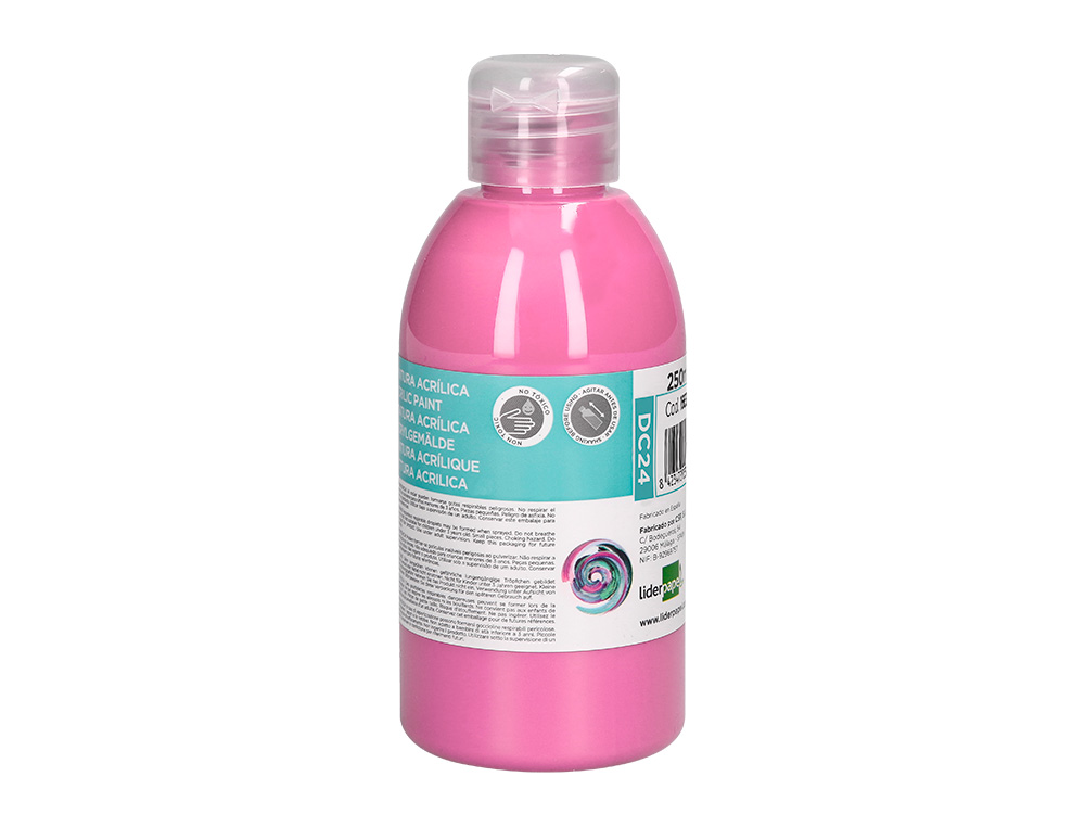 PINTURA ACRILICA LIDERPAPEL FRASCO DE 250 ML ROSA