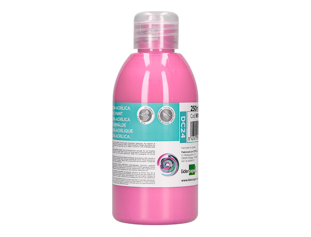 PINTURA ACRILICA LIDERPAPEL FRASCO DE 250 ML ROSA