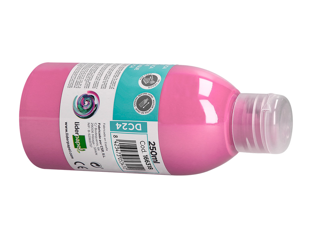 PINTURA ACRILICA LIDERPAPEL FRASCO DE 250 ML ROSA
