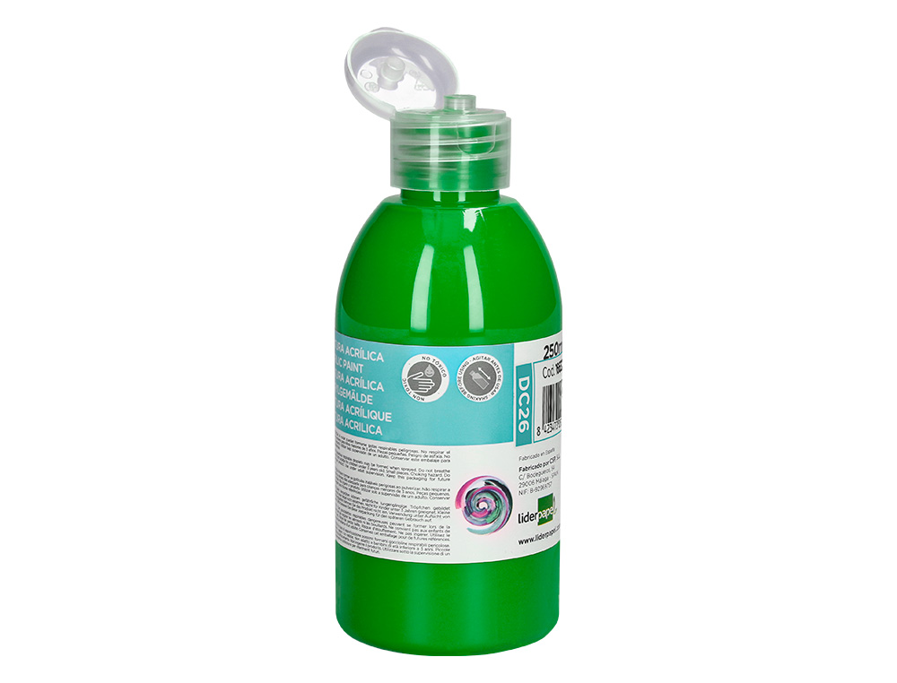 PINTURA ACRILICA LIDERPAPEL FRASCO DE 250 ML VERDE
