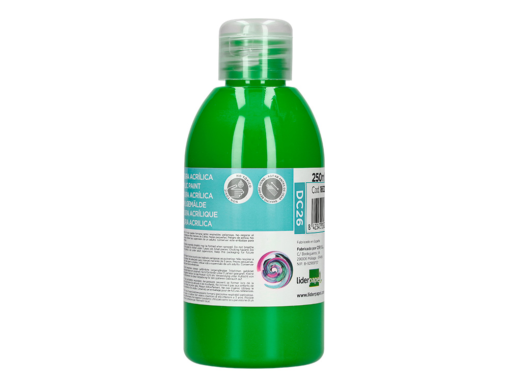 PINTURA ACRILICA LIDERPAPEL FRASCO DE 250 ML VERDE